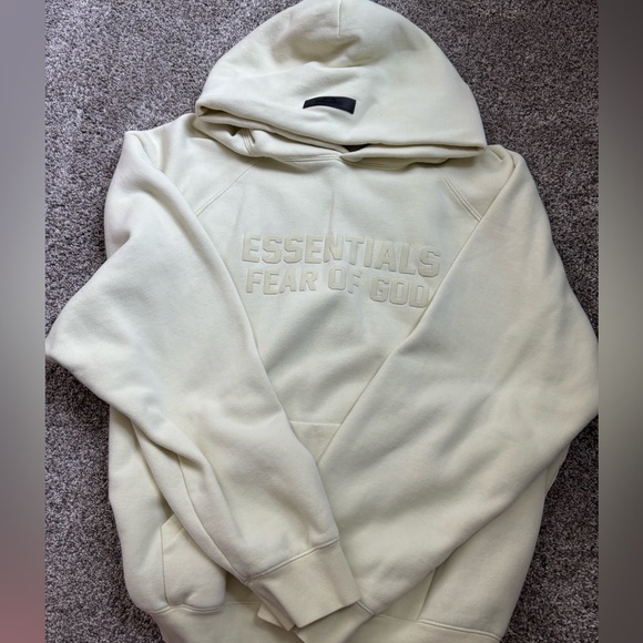 Yellow women’s Essentials Fear of God hoodie - Picture 3 of 4